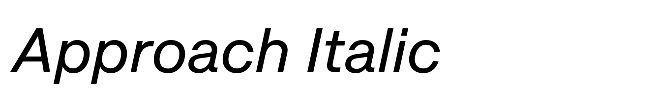 Approach Italic